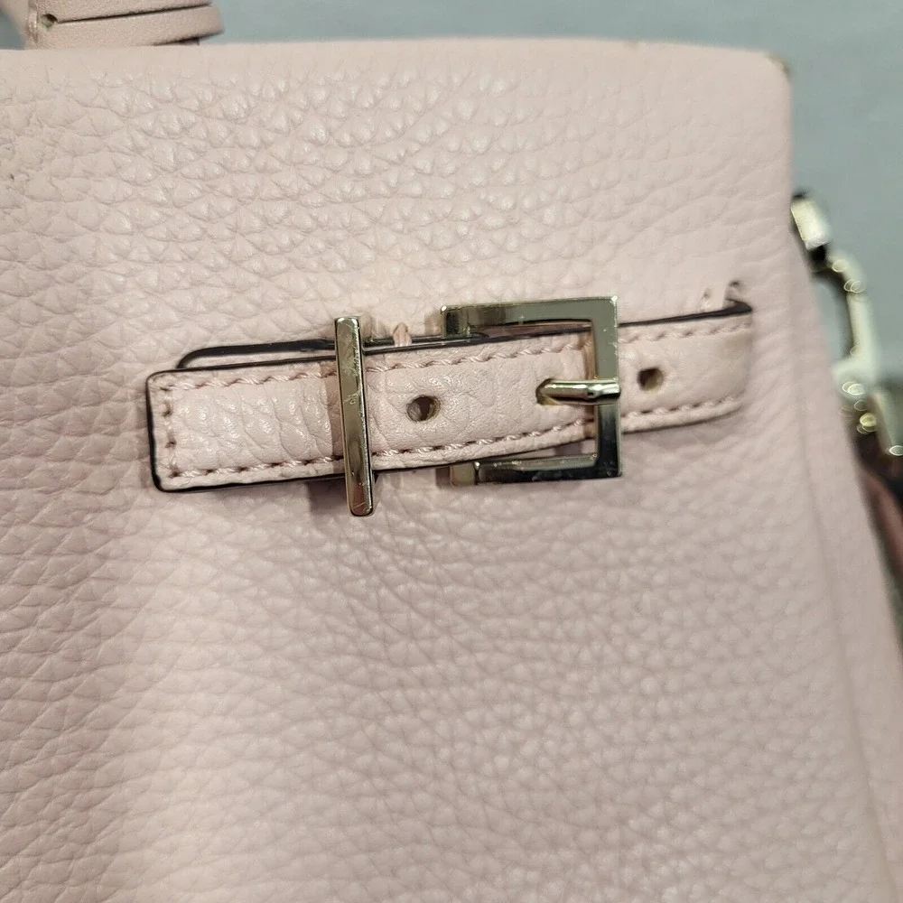 Kate Spade Holden Street Lanie Bag Pebbled Leather Pink Adjustable Strap Zip Top